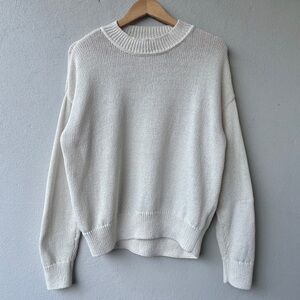 H&M | Cream Knit Crewneck Sweater